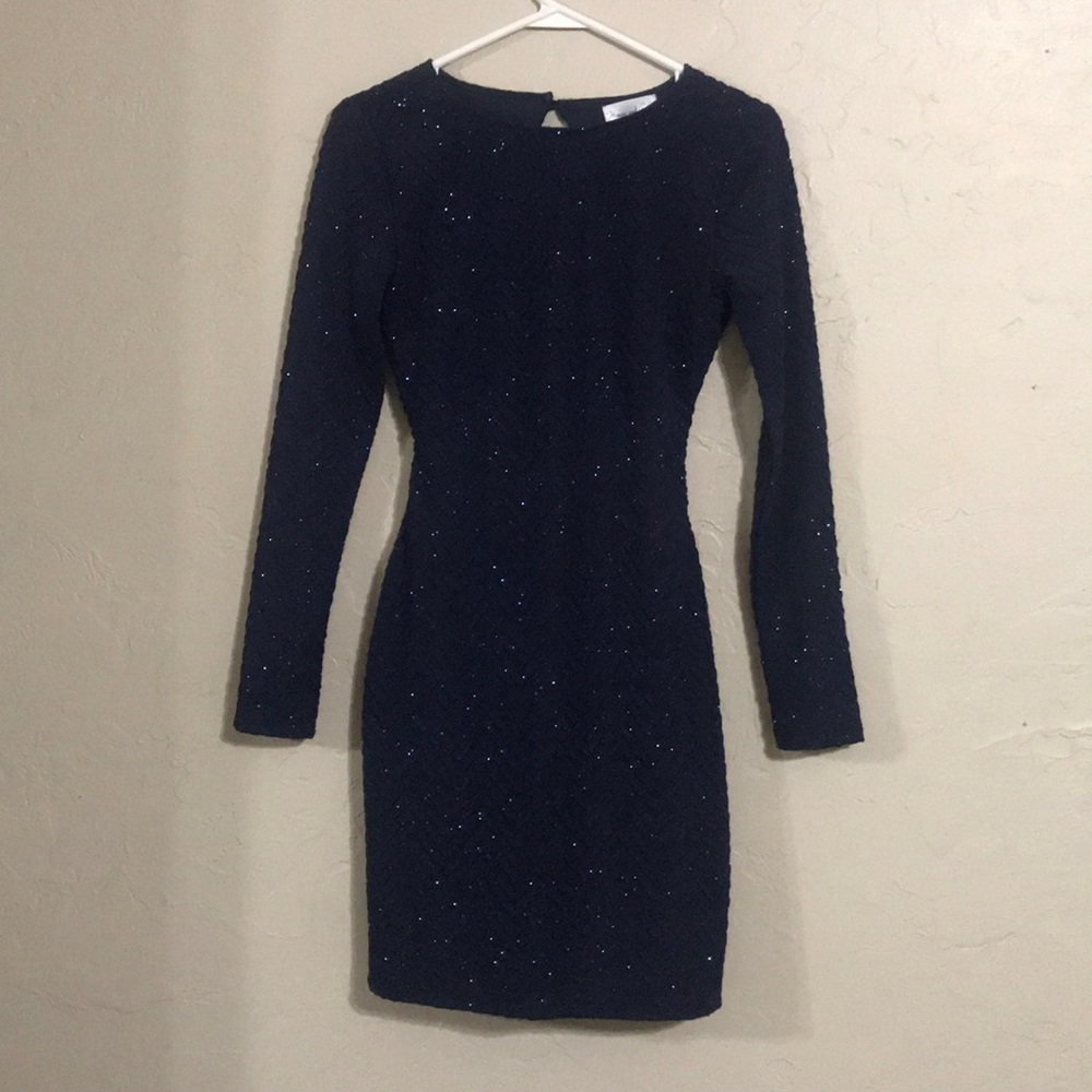 Honey and Rosie navy long sleeve dress